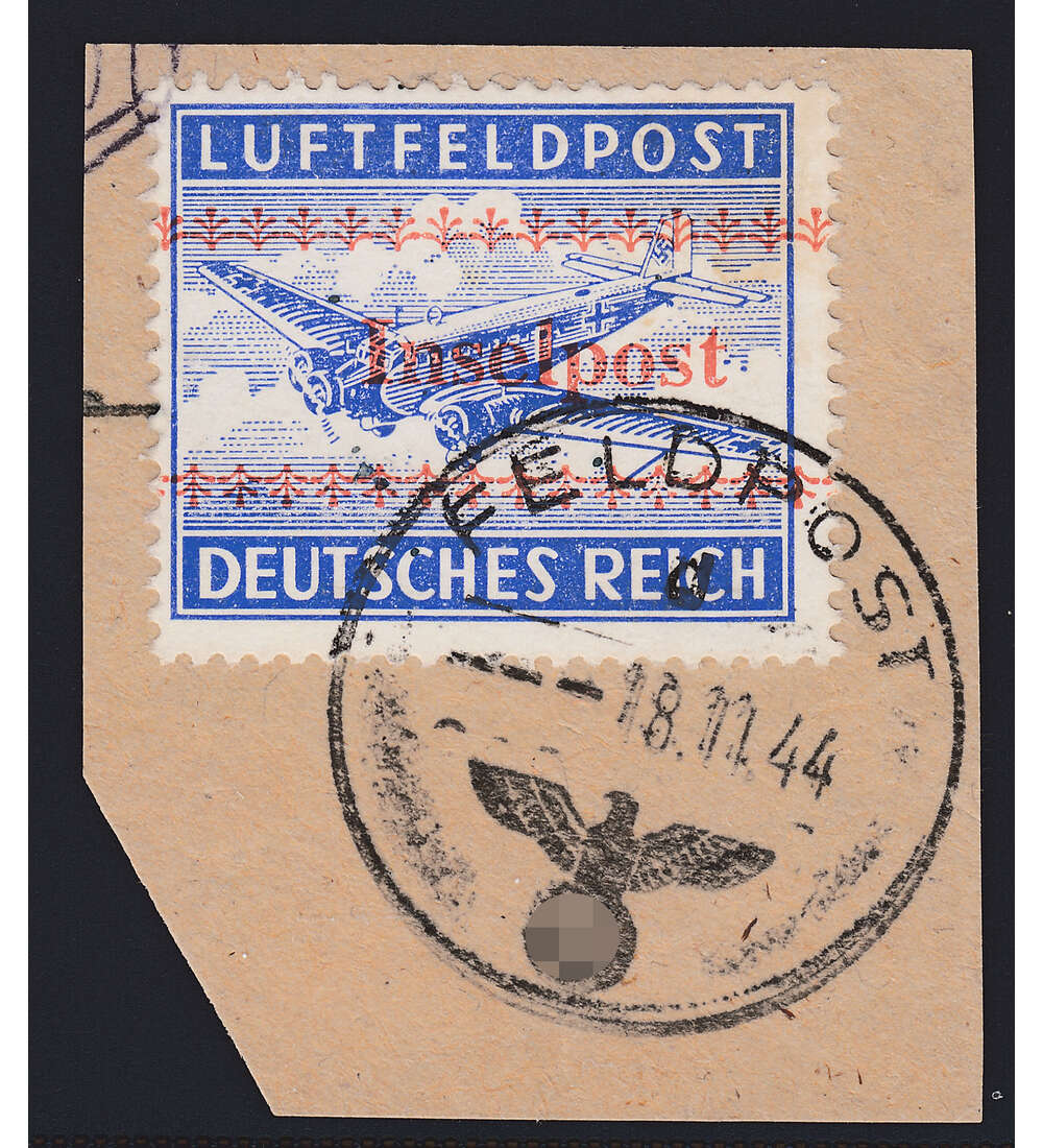 Deutsches Reich Feldpost Nr. 7 A auf Briefabschnitt gepr�ft