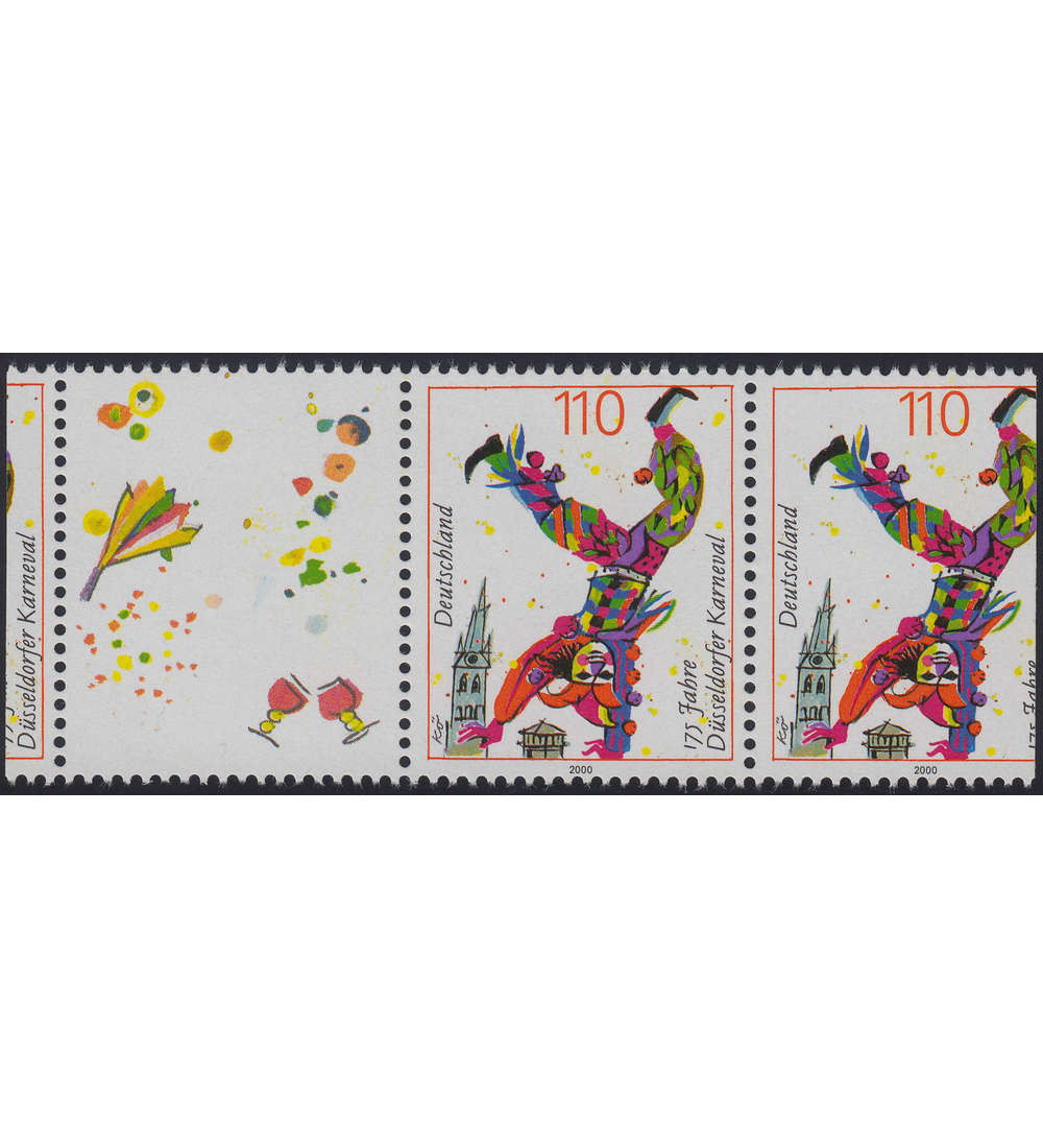 BRD Bund Nr. 2099 postfrisches Paar mit Leerfeld links