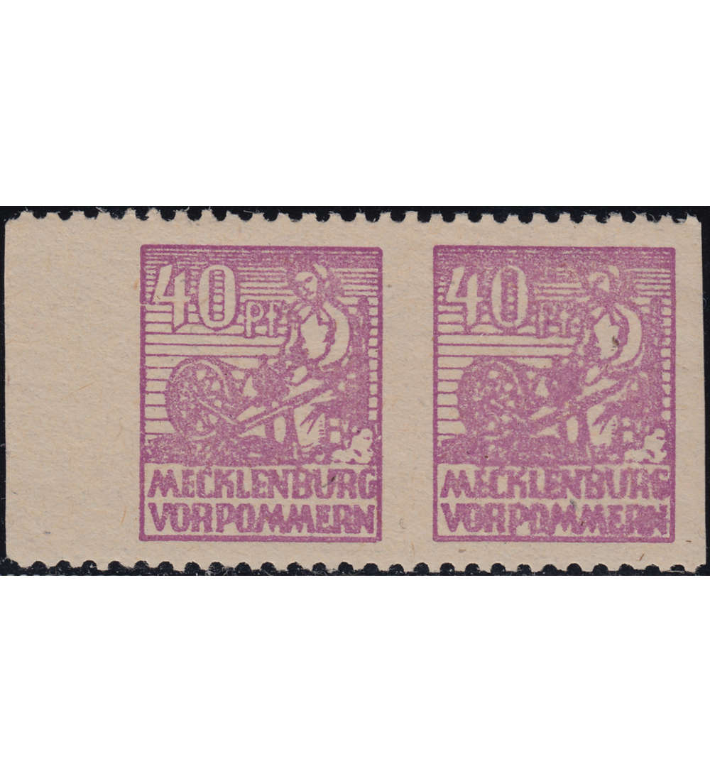 SBZ Nr. 40 ya Us postfrisch ** waagerechtes Randpaar geprft