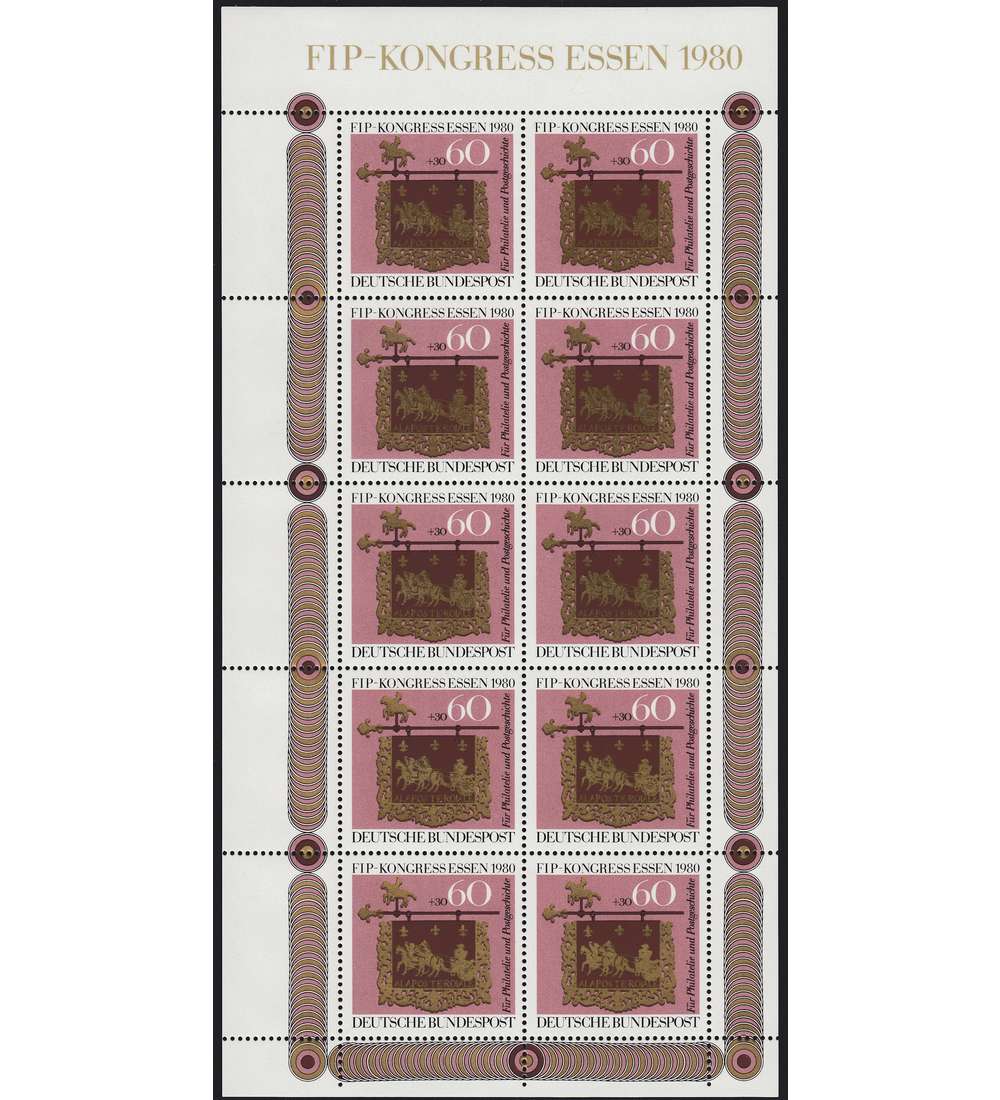 BRD Bund Kleinbogen Nr. 1065 postfrisch ** �berbreite