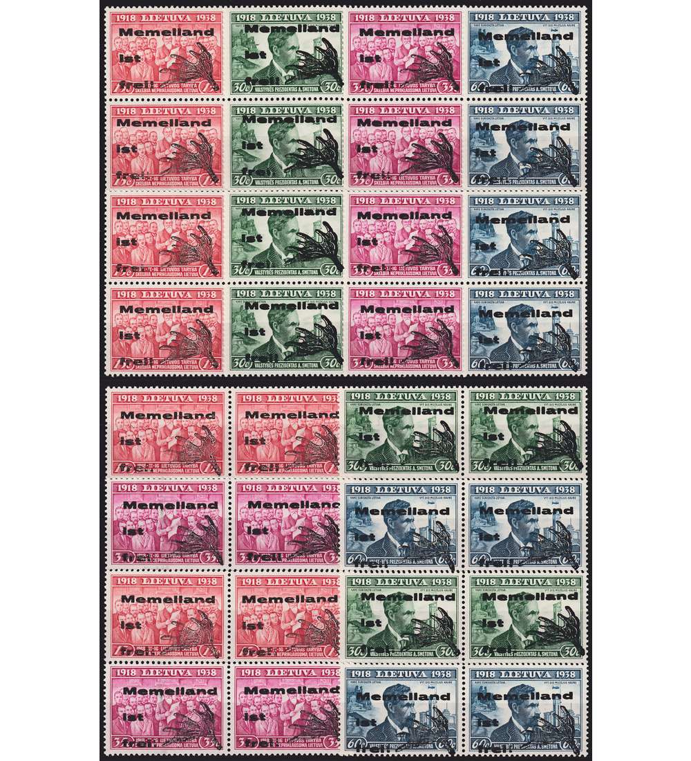   Memel Nr. I-IV postfrische Typenpaare