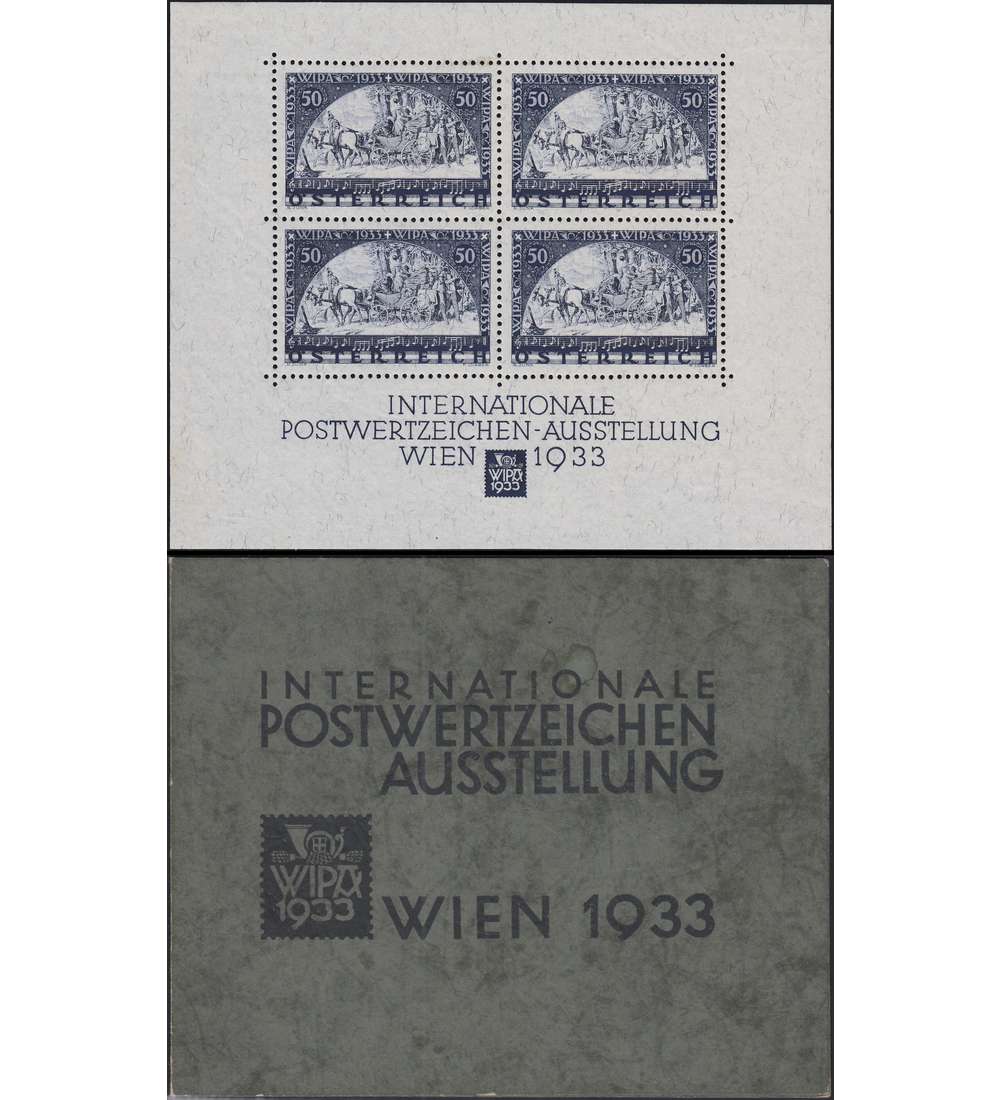 sterreich Block 1 postfrisch ** WIPA - Block von 1933 geprft und signiert