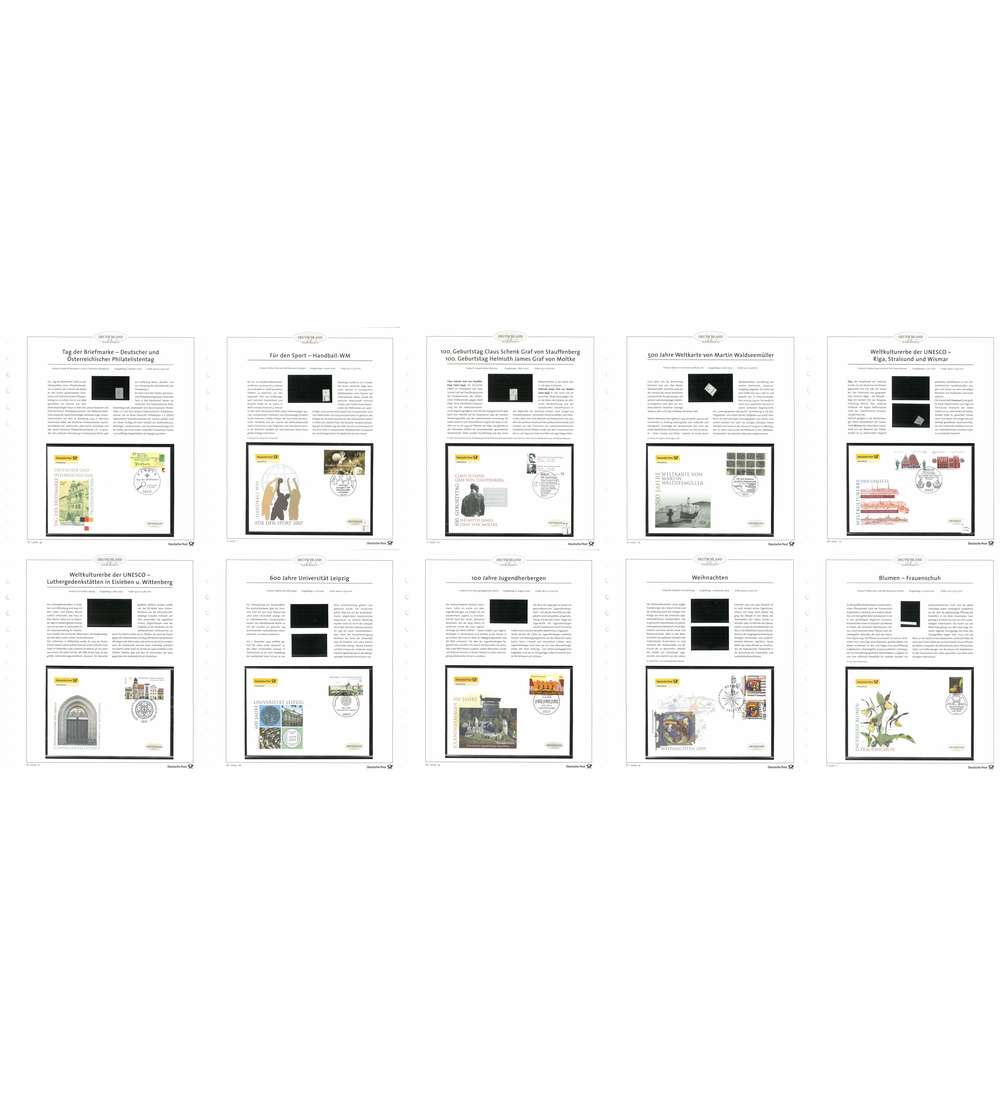 BRD - Luxussammlung Ersttagsbriefe 2004 - 2016 in 12 neuwertigen Spezialalben