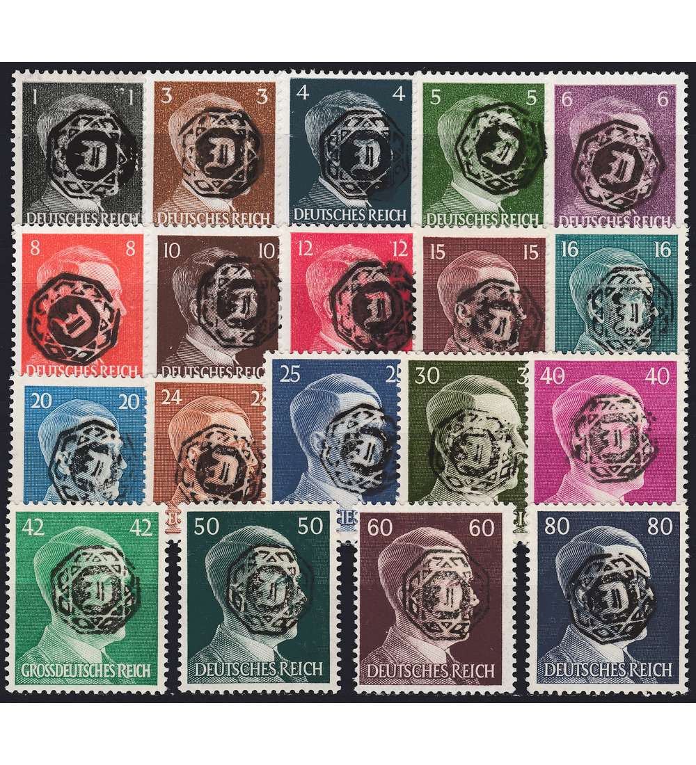 Deutsche Lokalausgabe Lbau (Nr. 3-21) postfrisch geprft u. signiert