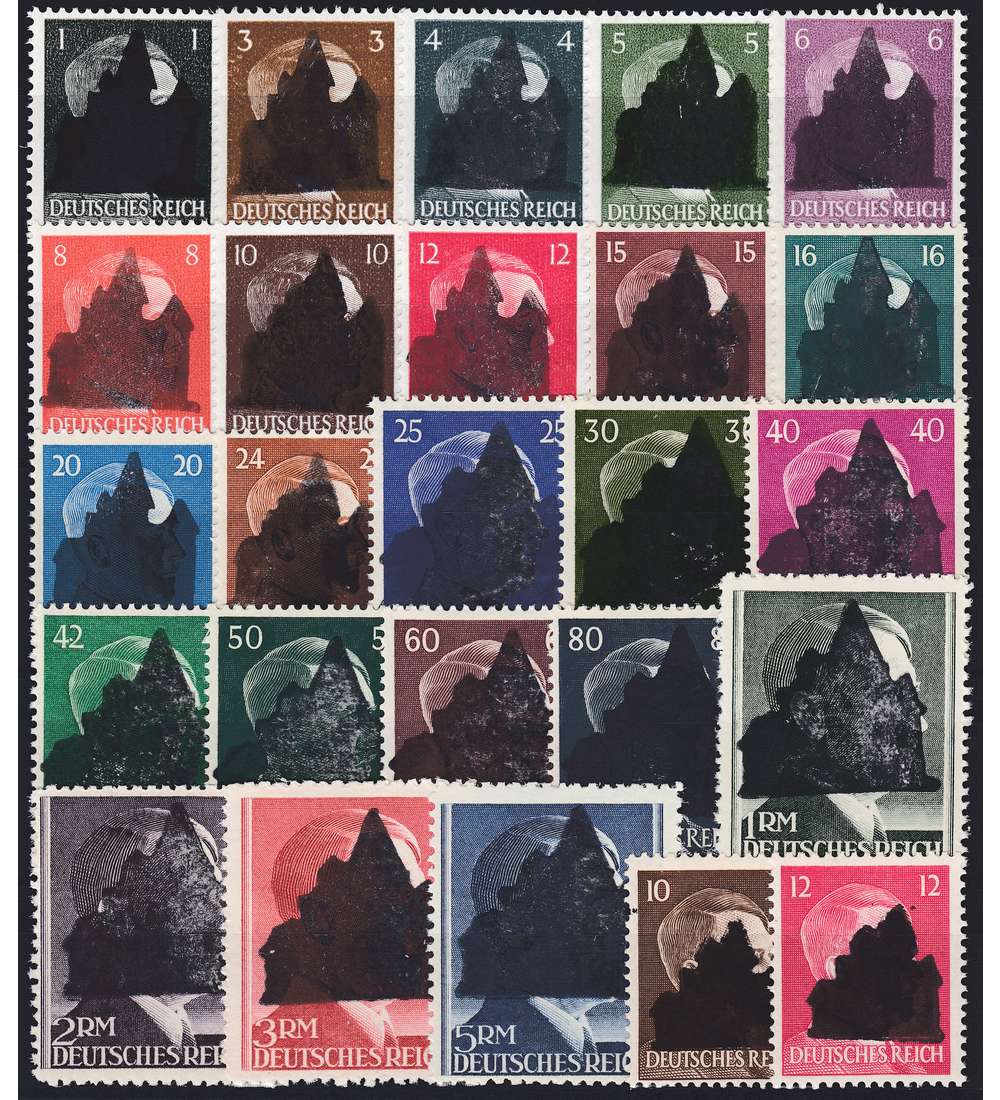 Deutsche Lokalausgabe Schwarzenberg (Nr. 1-25) postfrisch geprft u. signiert