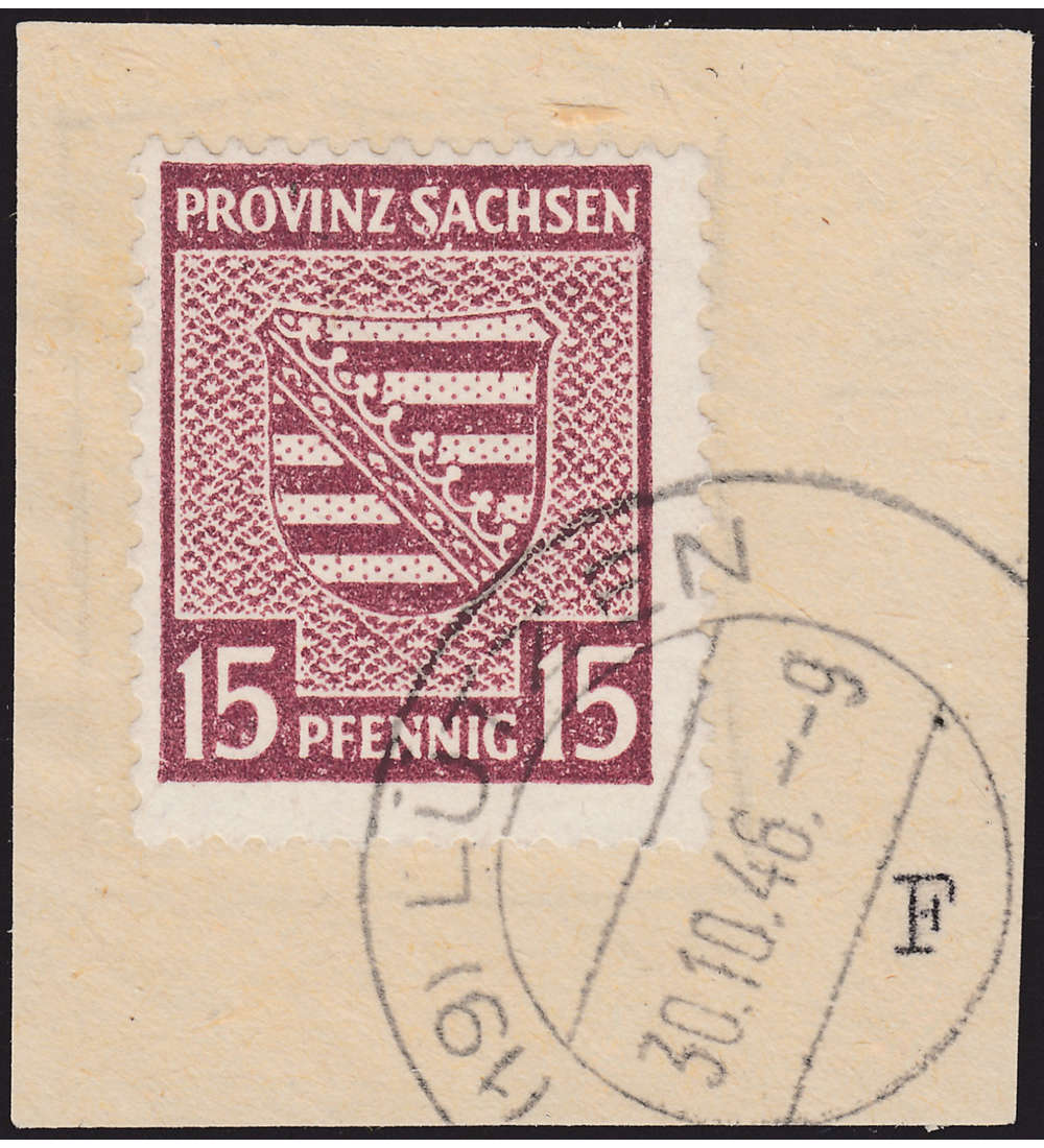 SBZ Nr. 80 X auf gestempeltem Briefabschnitt geprft und signiert