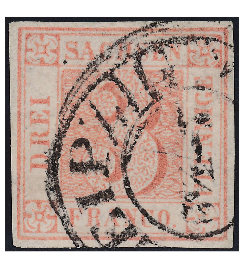Sachsen Nr. 1 von 1850 gestempelt Leipzig geprft u. siginiert