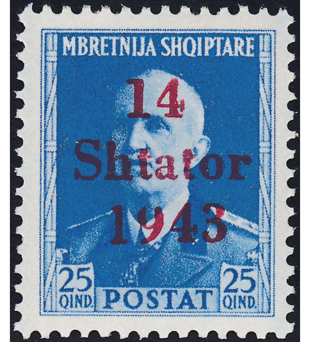 Deutsche Besetzung - Albanien Nr. 7 XII Plattenfehler postfrisch **