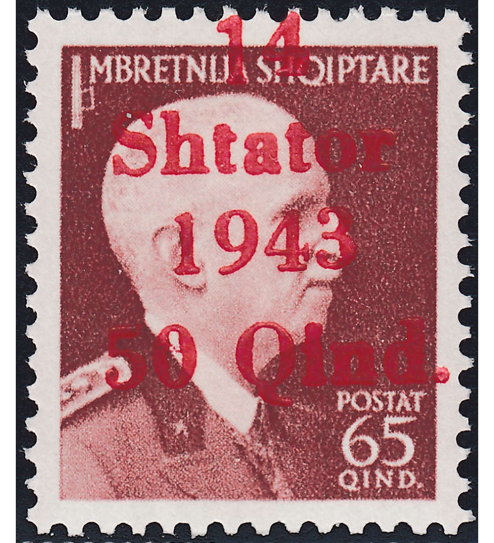 Deutsche Besetzung - Albanien Nr. 9 XIV Plattenfehler postfrisch **