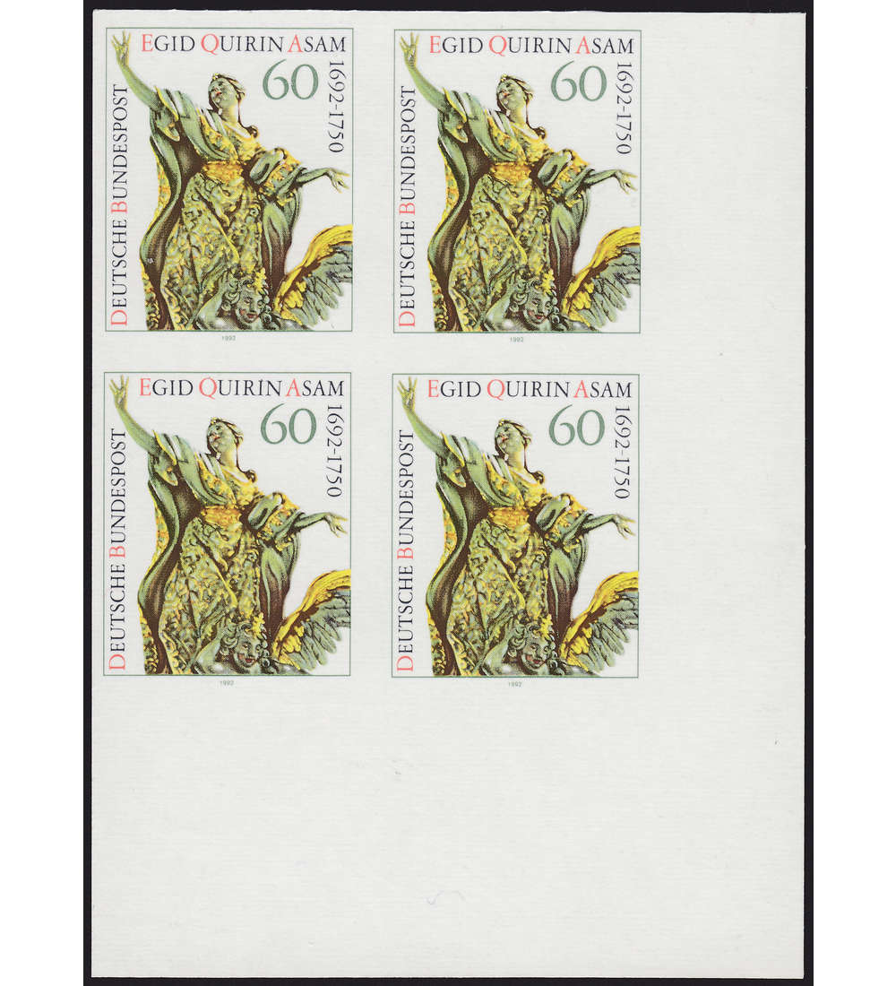 BRD Bund Nr. 1624 ungezhnter Viererblock Ecke unten postfrisch