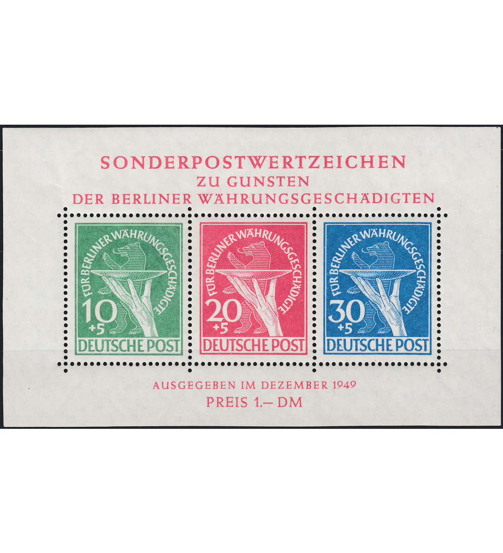 Berlin Block 1 postfrisch ** minimal erhht geprft
