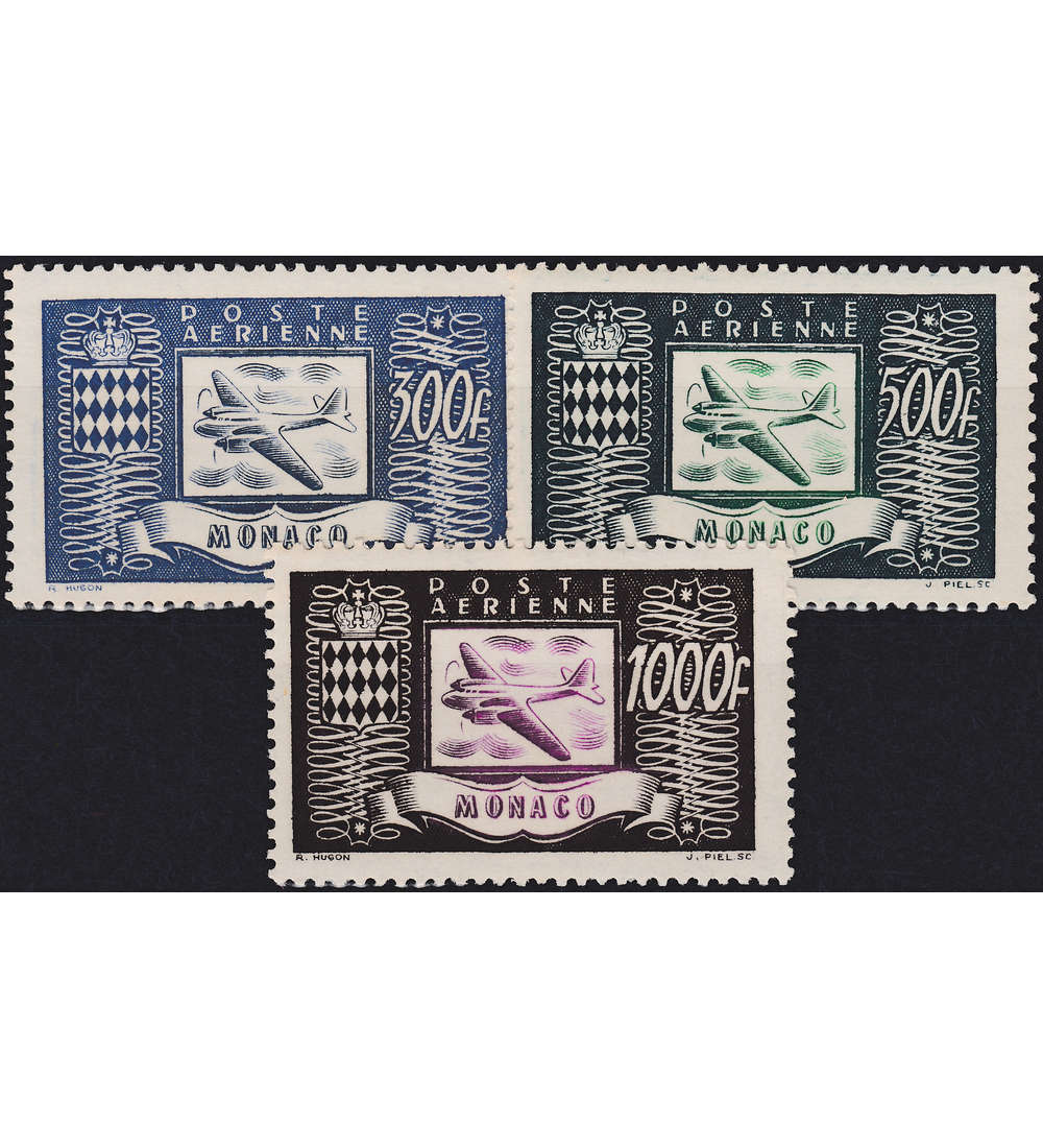 Monaco Nr. 394-396 postfrisch ** Flugpost 1949