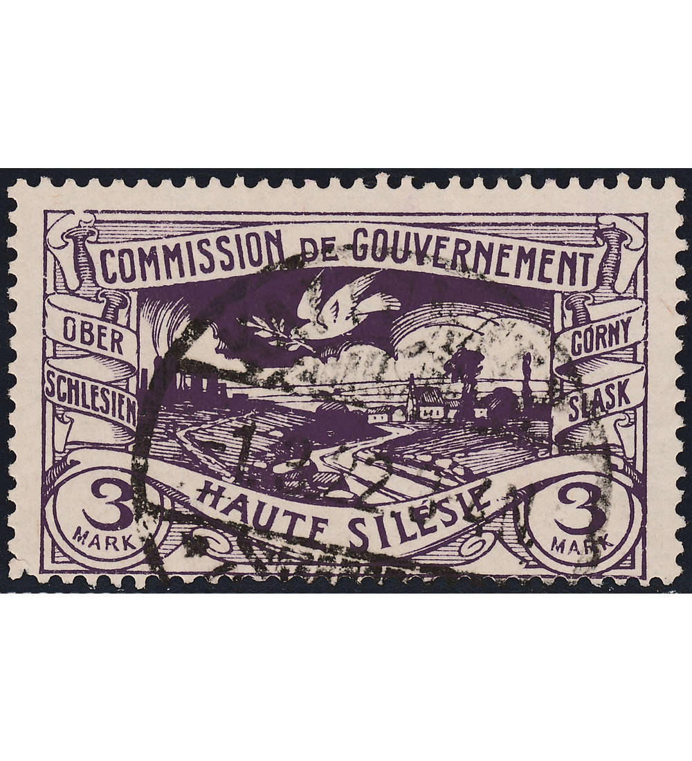 Oberschlesien Nr. 28 VI postfrisch ** Plattenfehler