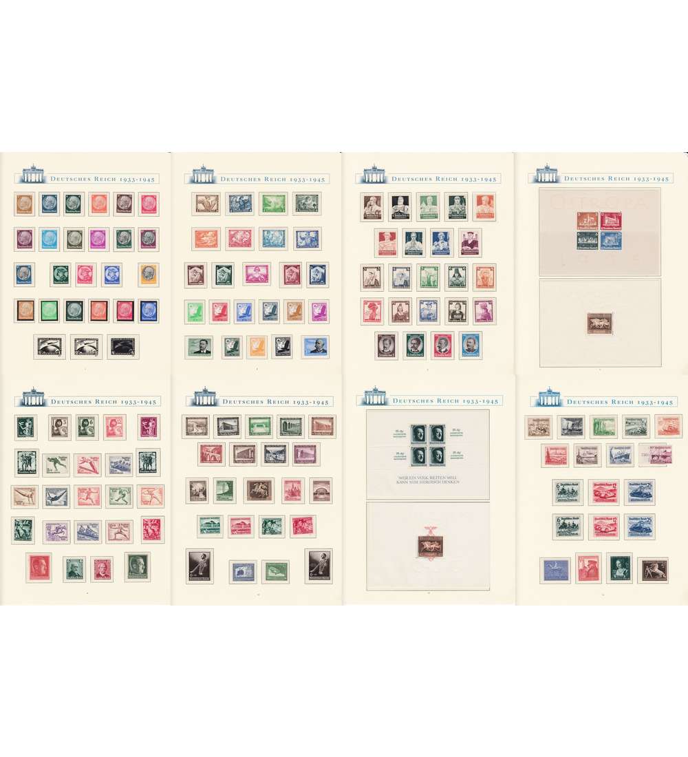 Deutsches Reich 1933-1945 postfrisch komplett ohne Nr. 496-498 und Block 2