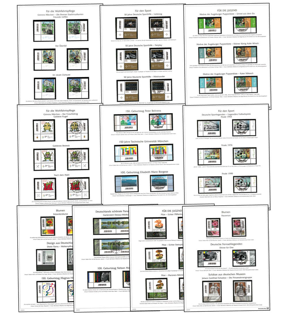 BRD Bund Doppel-Kollektion 1998-2018 in 8 Alben