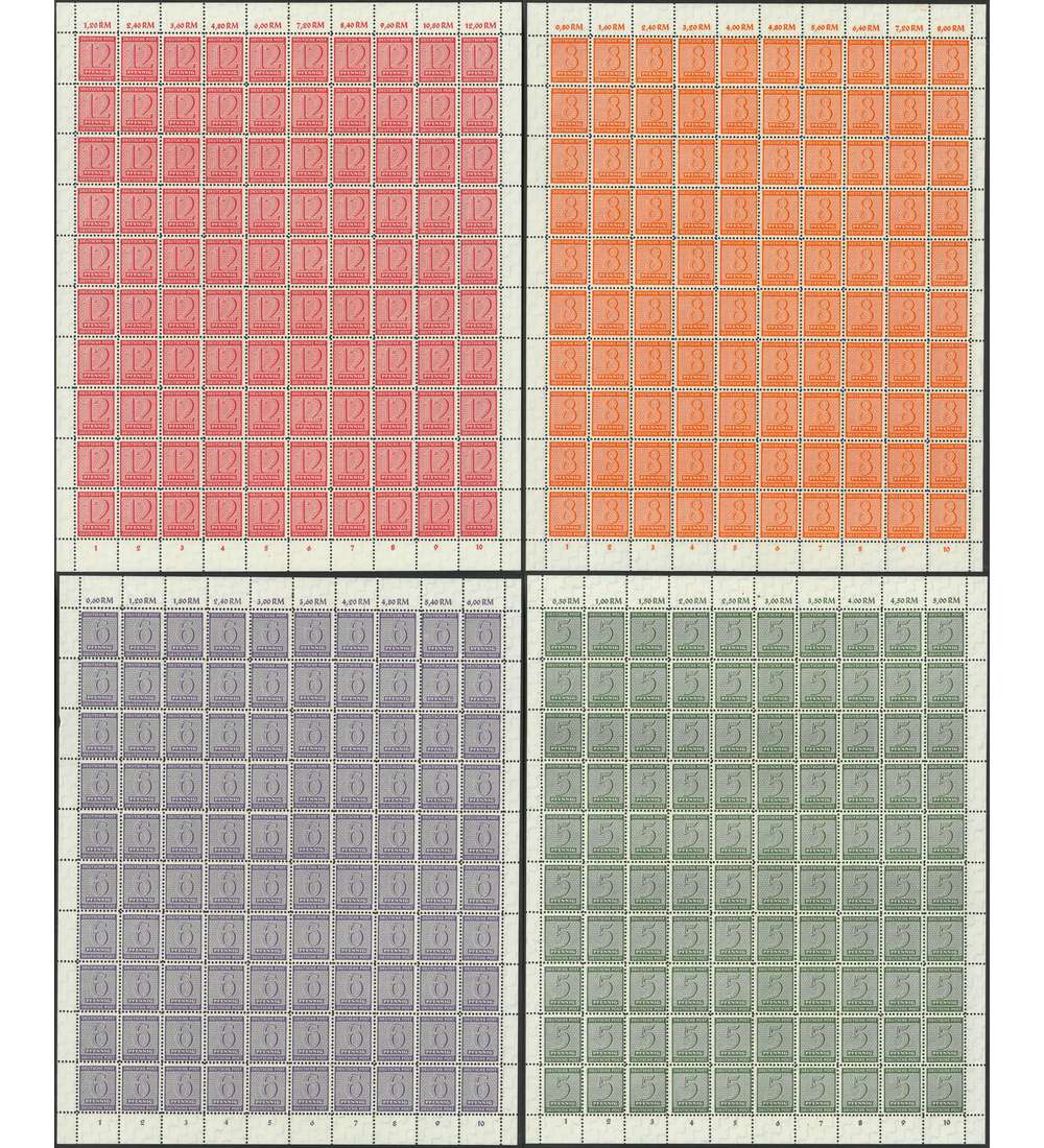 SBZ Nr. 120-123 postfrisch ** Bogensatz
