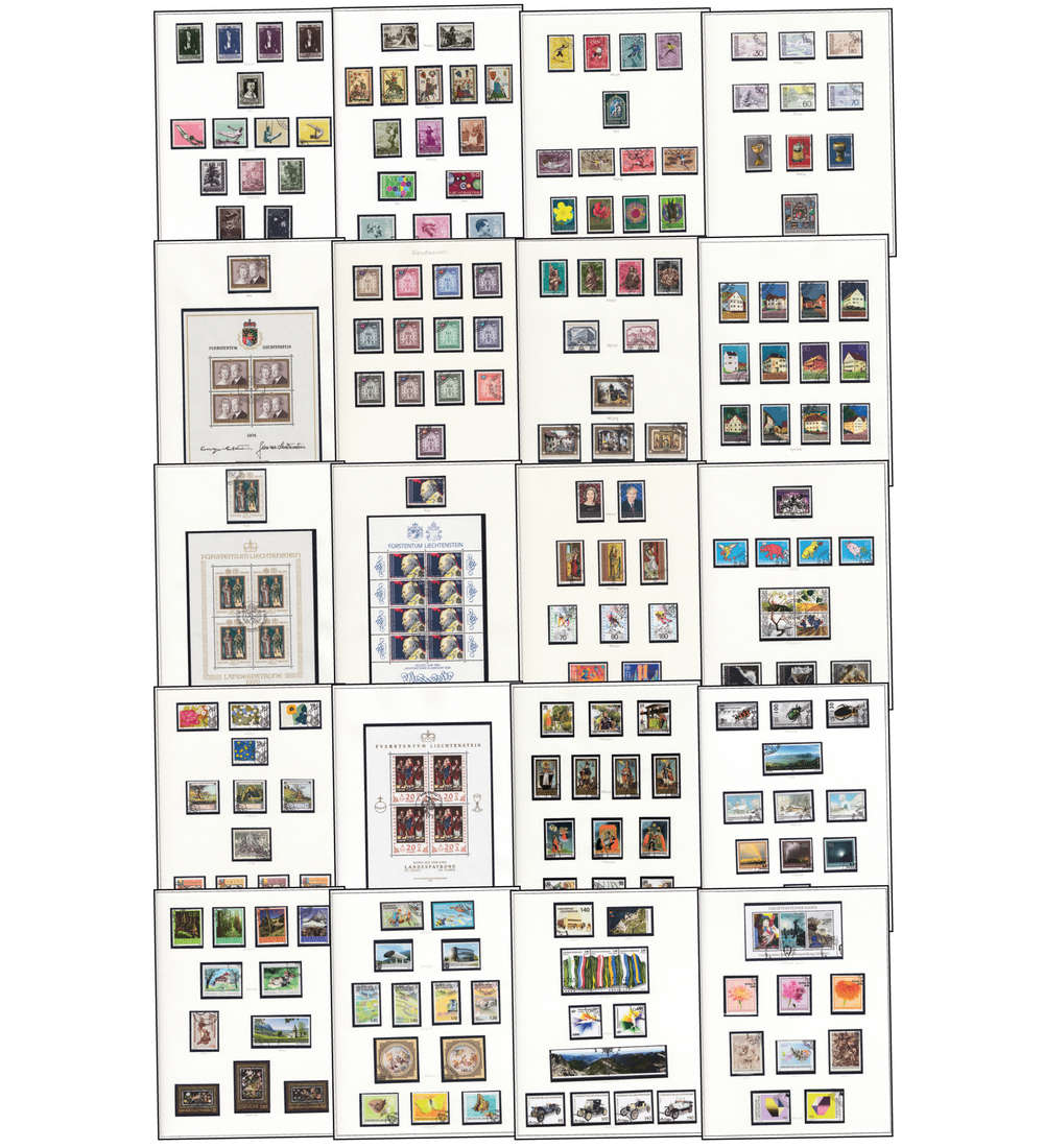 Liechtenstein Sammlung gestempelt mit Kleinbgen von 1955 bis 2012