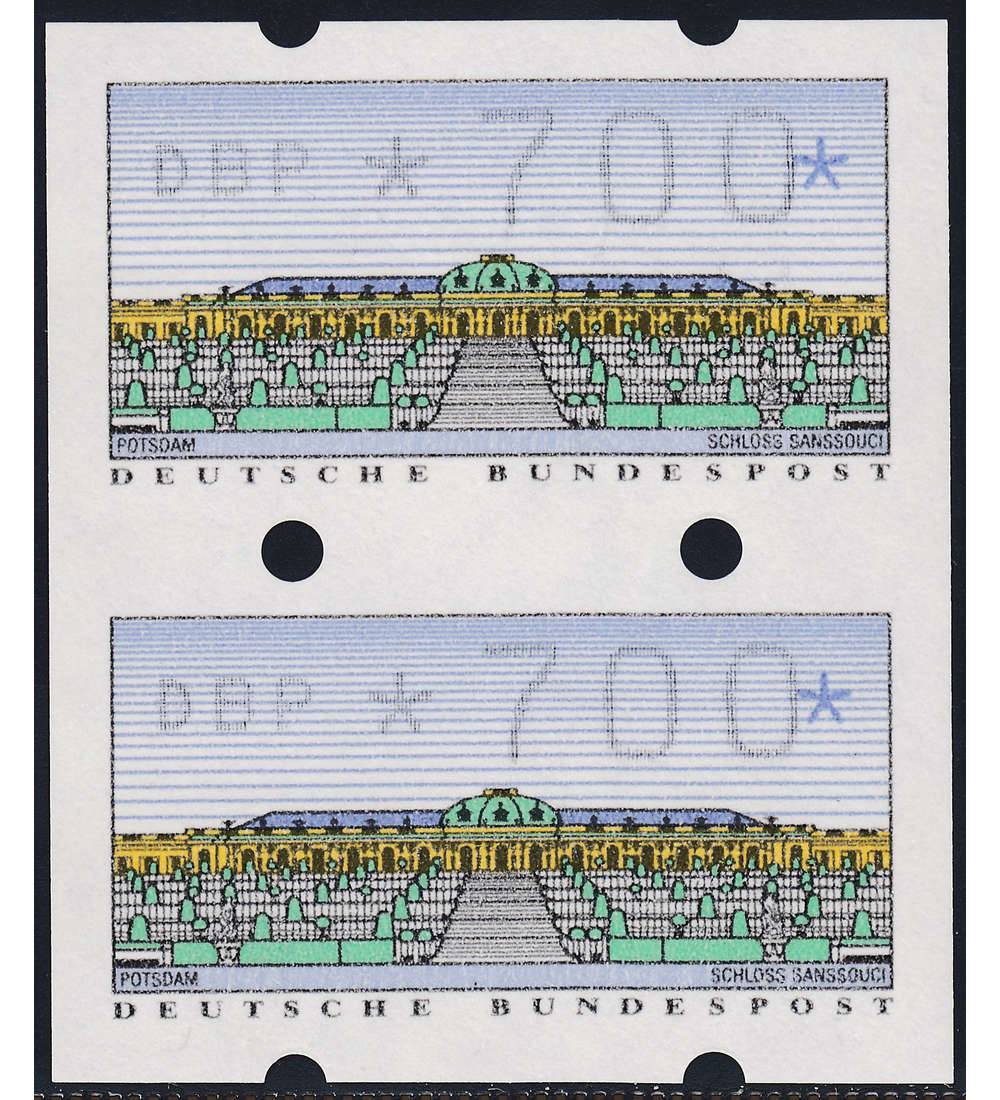 BRD Bund ATM 2 - Sanssouci 7 DM postfrisches Paar mit Zhlnr.