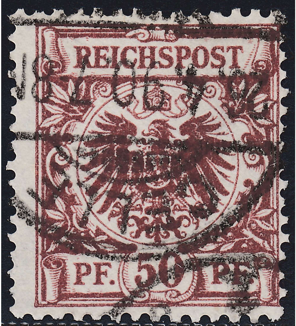 Deutsches Reich Nr. 50 aa gestempelt Farbfotoattest Petry