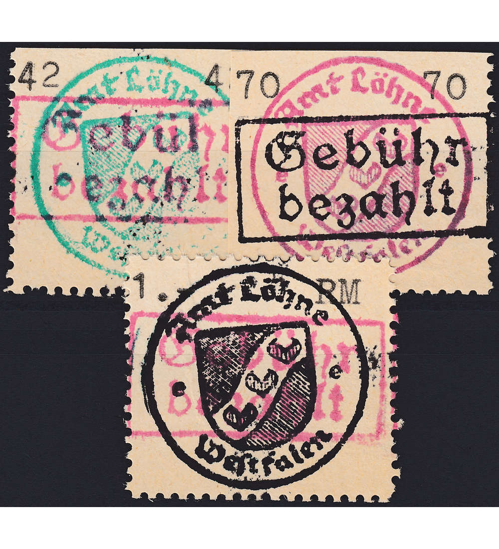 Dt. Lokalausgabe L�hne Nr. 1-3 postfrisch