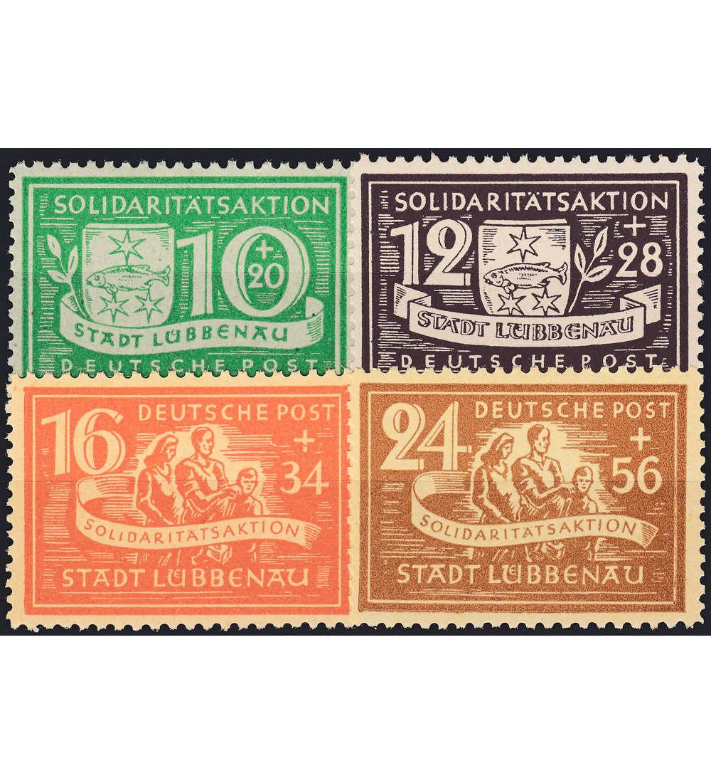 Dt. Lokalausgabe L�bbenau Nr. 9-12 A postfrisch