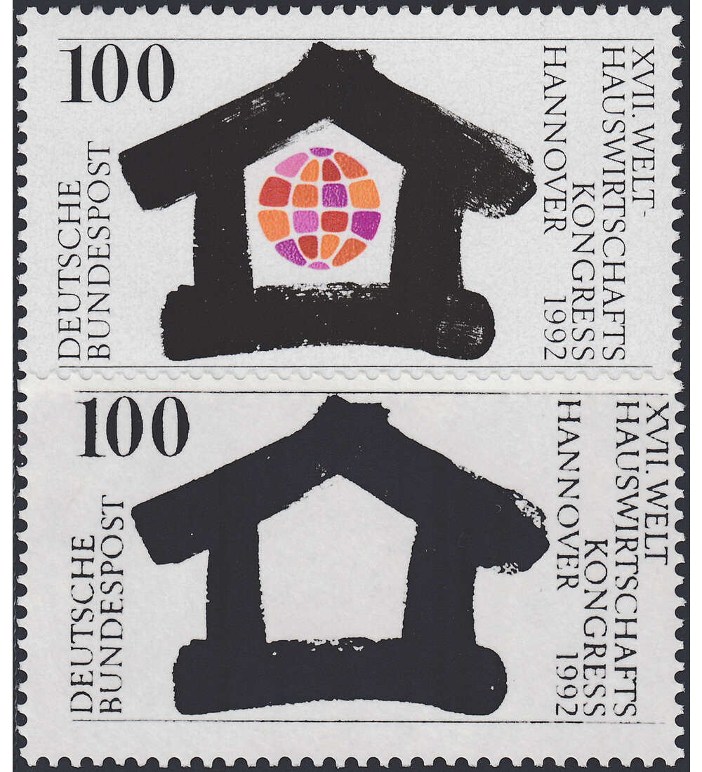 Farbabart fehlende Weltkugel BRD Nr. 1620 F