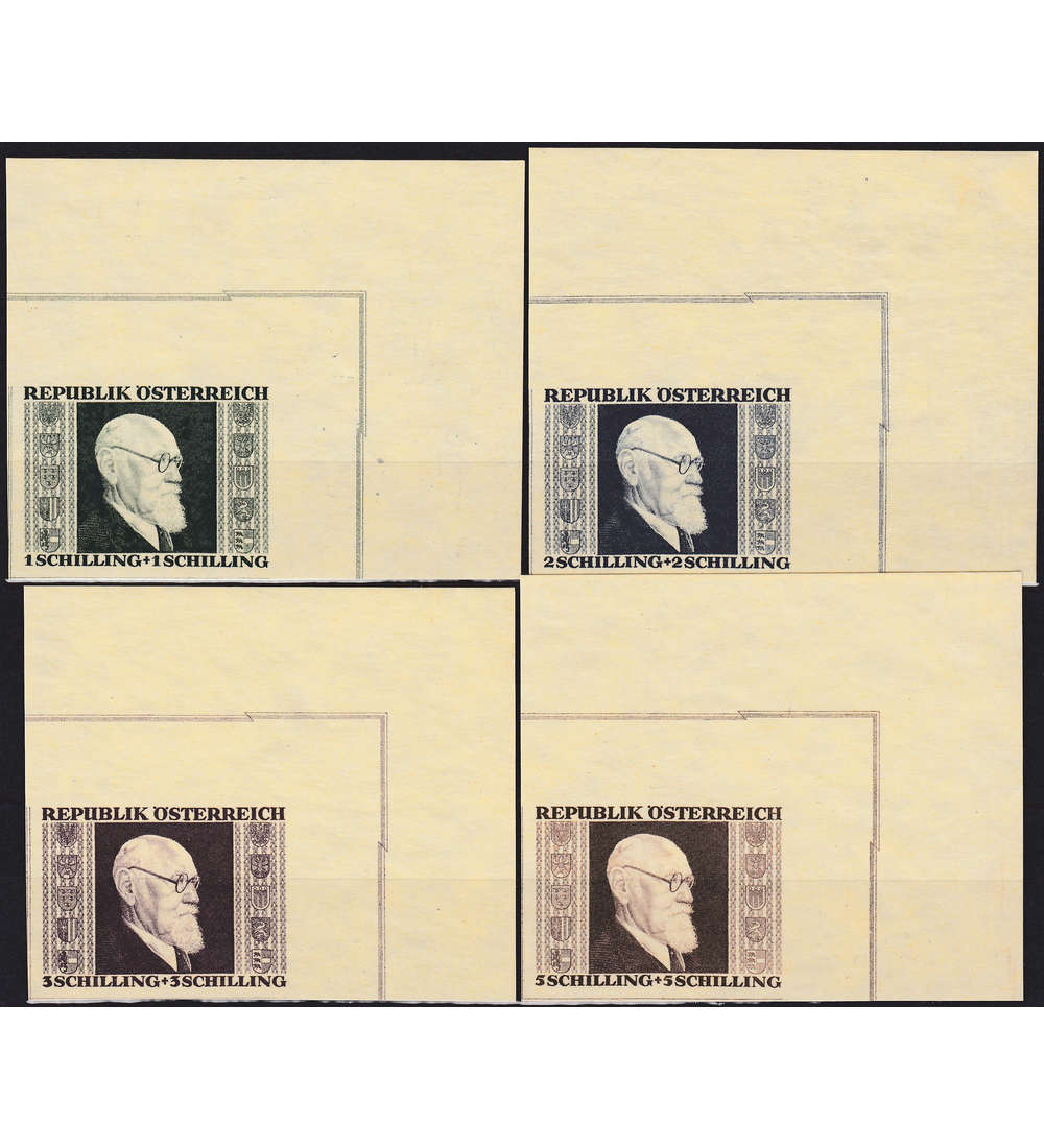 sterreich Nr. 772 B - 775 B postfrischer Eckrand Renner ungezhnt