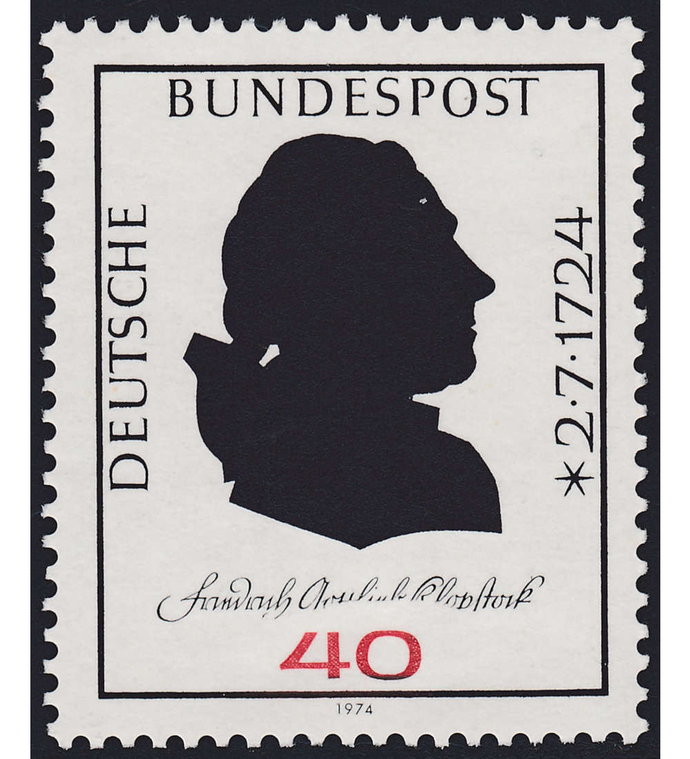 BRD Bund Nr. 809 F II postfrisch ** Klopstock