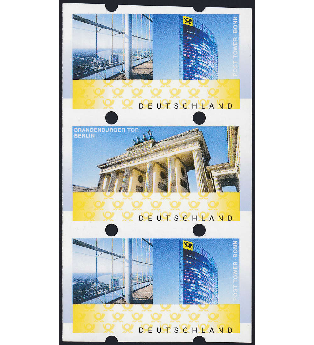 BRD-ATM-Dreierstreifen postfrisch ** Leefelder