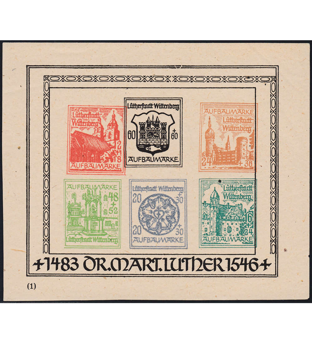 Dt. Lokalausgabe Wittenberg Block I postfrisch