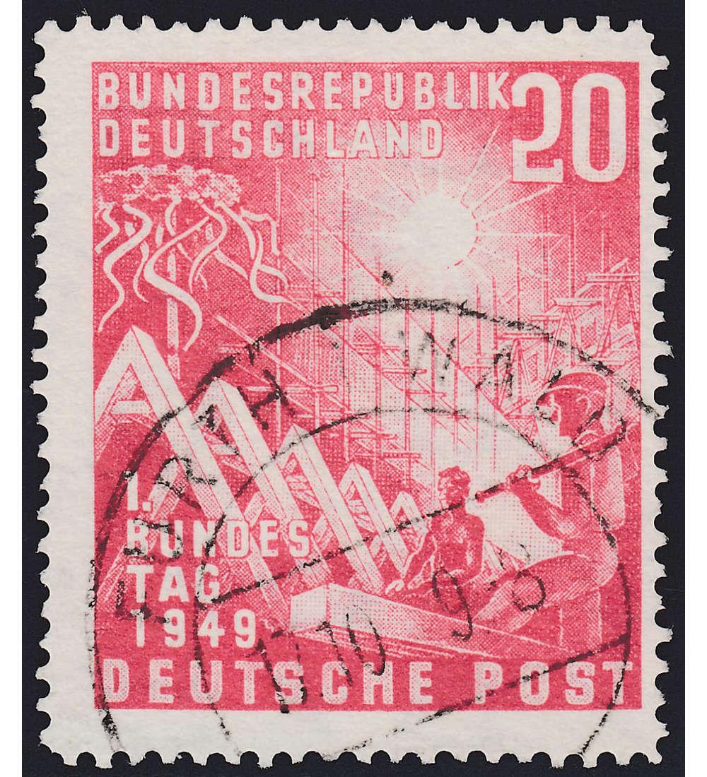 BRD Bund Nr. 112 III gestempelt Plattenfehler