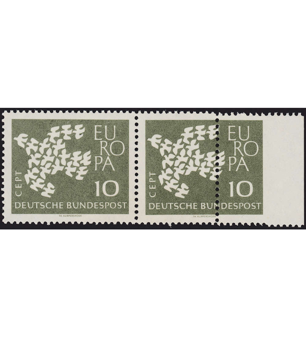 BRD Bund Nr. 367 y postfrisch ** Seitenrand ungezhnt