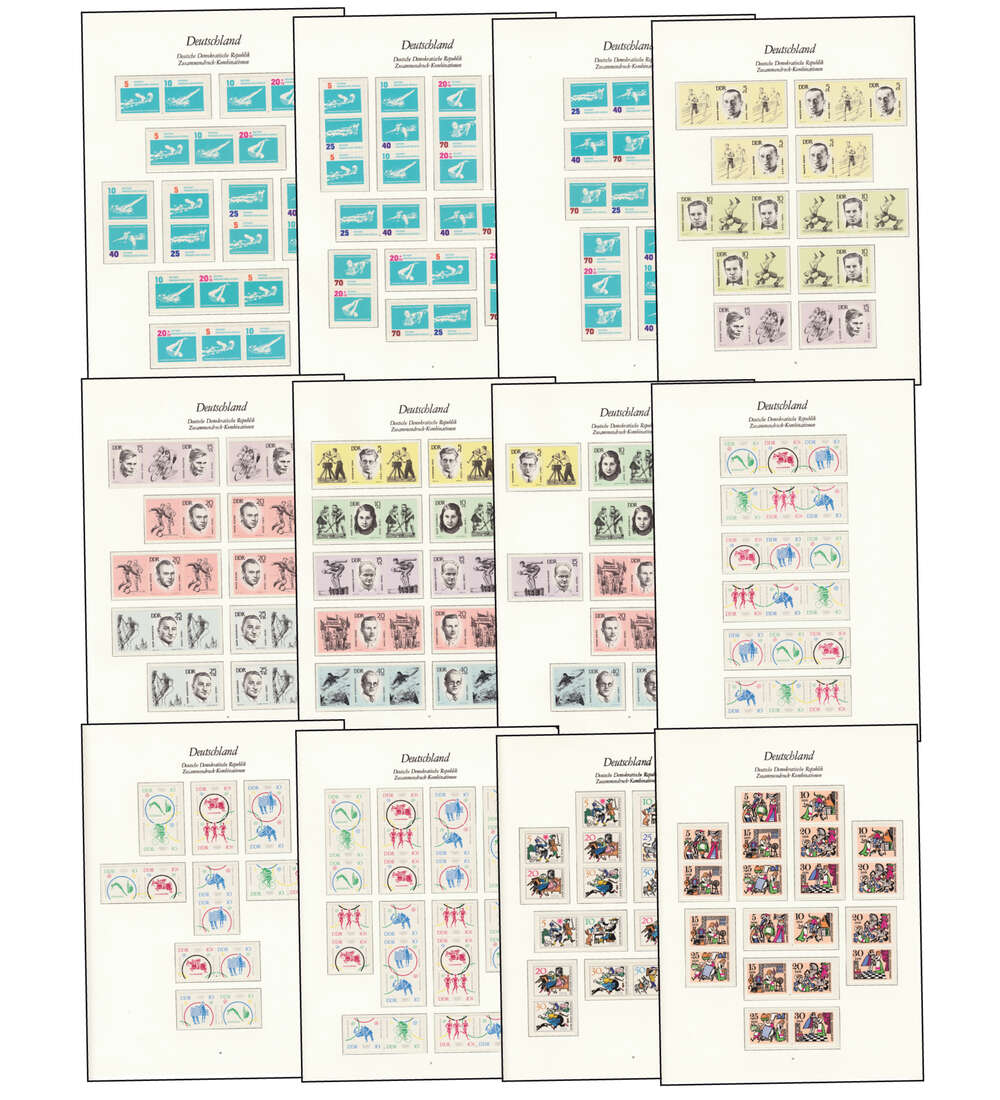DDR Zusammendruck Kollektion 1959-1990 postfrisch **