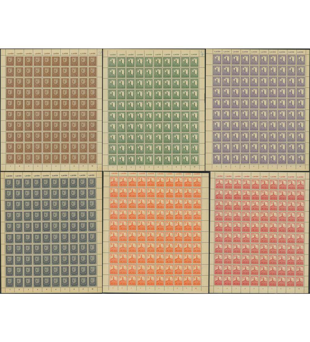 SBZ Nr. 150-155 y postfrisch ** kompletter Bogensatz