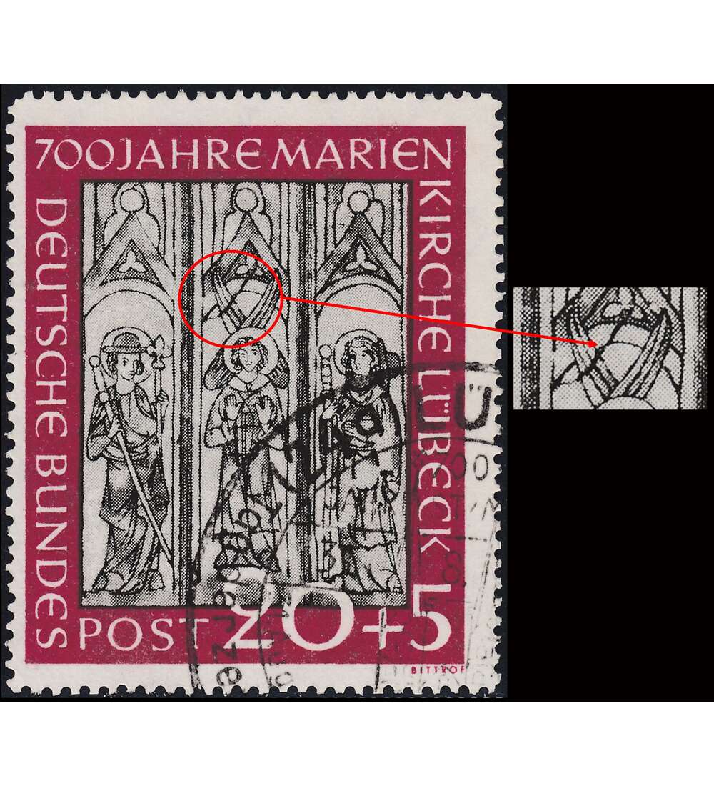 BRD Bund Nr. 140 I gestempelt L�becker Kirchenfenster