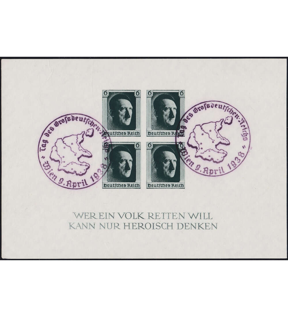 Deutsches Reich Block 8 mit lila Stempel