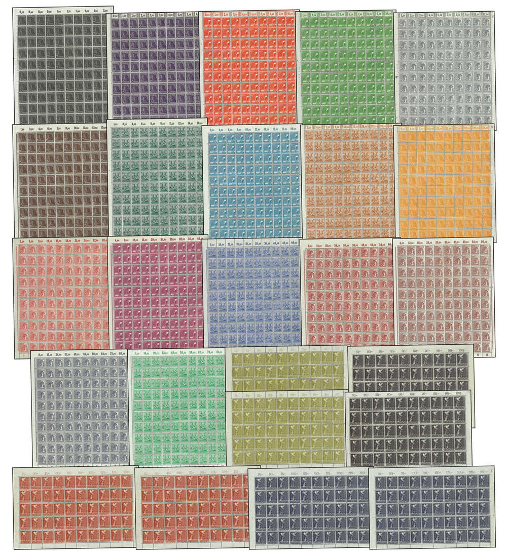 All. Besetzung Nr. 943-962 postfrisch ** Bogensatz