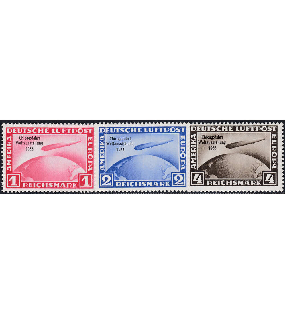 Deutsches Reich Chicago-Fahrt Nr. 496-498 postfrisch ** geprft und signiert
