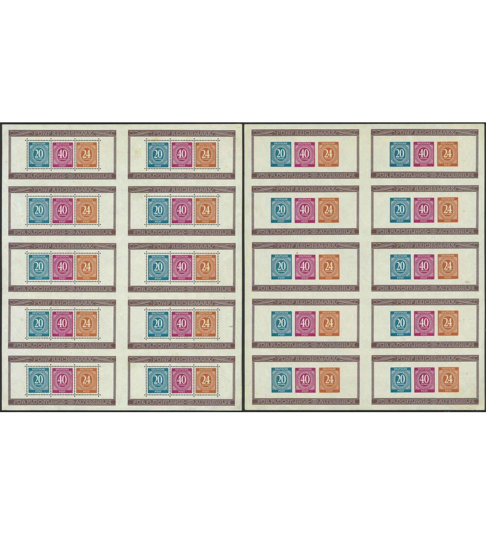 All. Besetzung Blockausgabe-Originalbogen postfrisch **