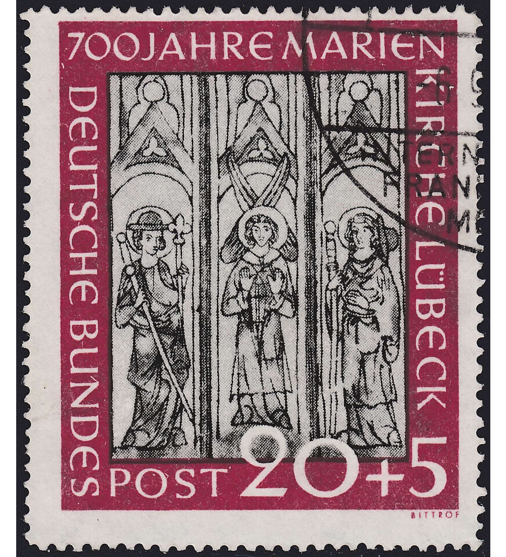 BRD Bund Nr. 140 gestempelt Marke hat 2-3 mm �bergr��e