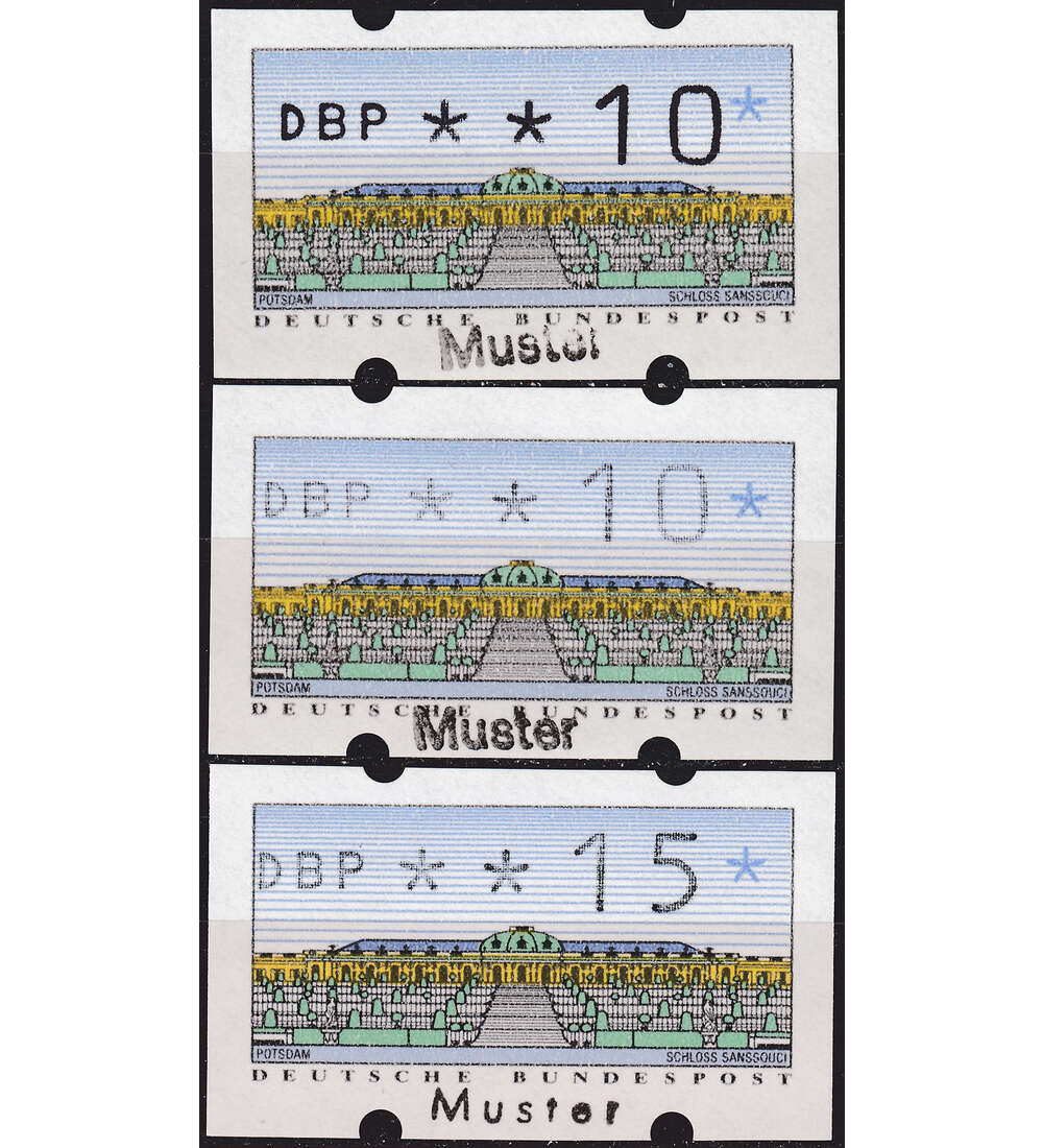 BRD - ATM 3 Werte Sanssouci Muster