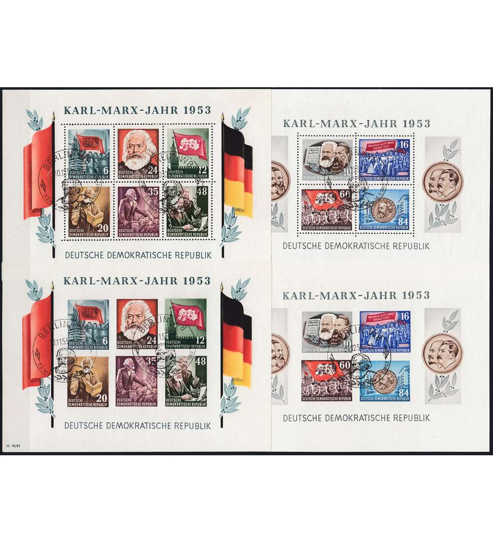 DDR Block 8+9/A+B gestempelt gepr�ft und signiert