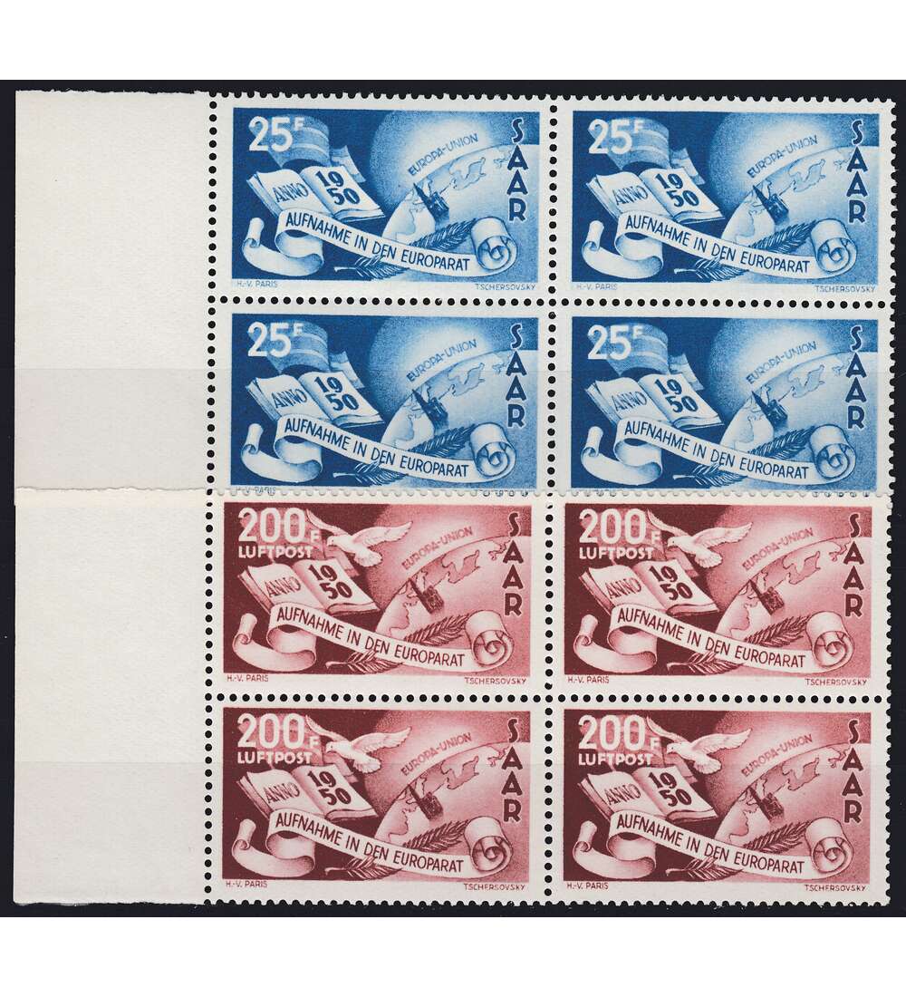 Saar Nr. 297-298 postfrisch im 4er-Block