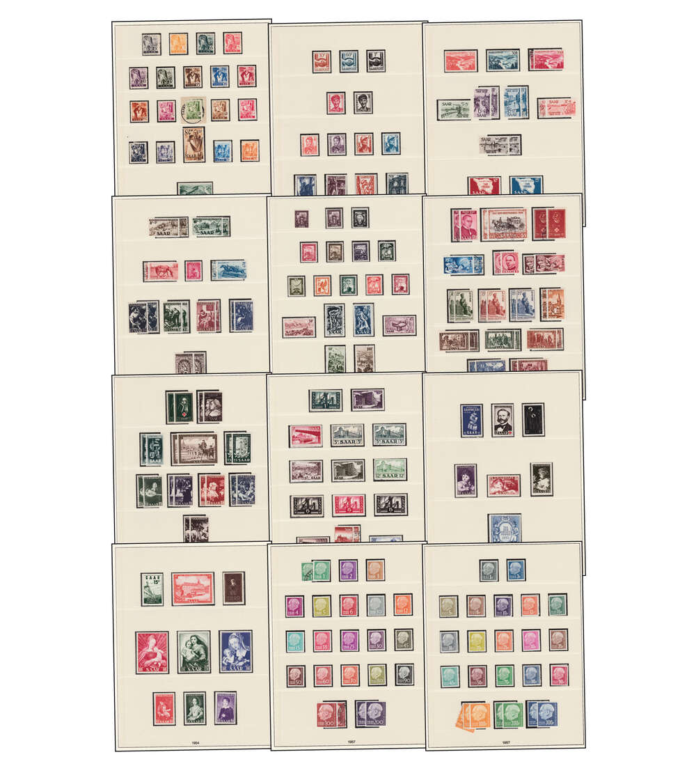 Saar - Doppelsammlung von 1947 bis 1959 ohne Bl�cke