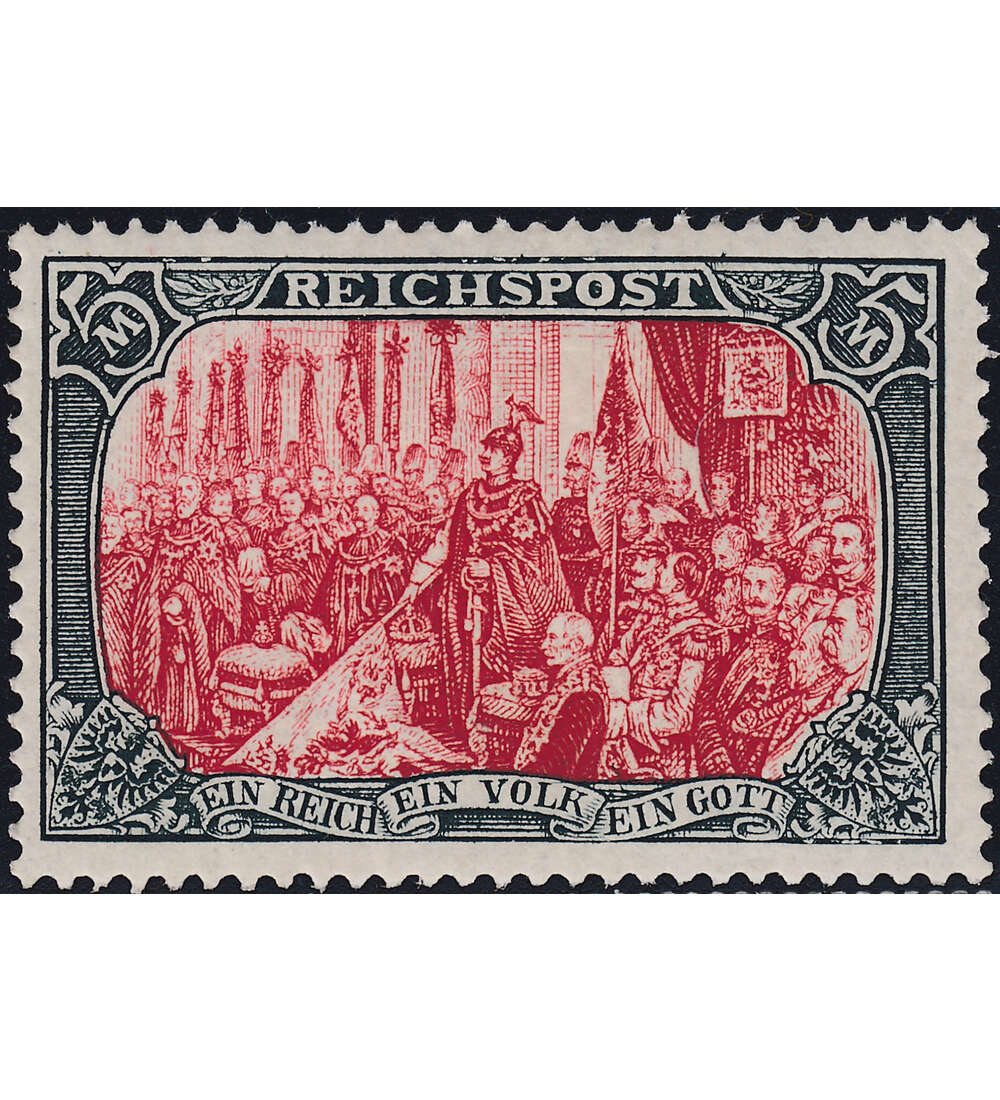 Deutsches Reich 5 Mark Reichspost Nr. 66 ungestempelt geprft + signiert