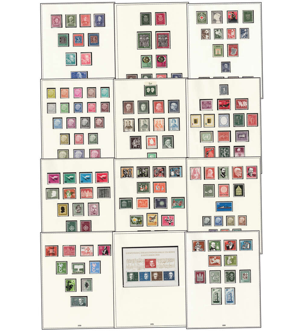 BRD - 50er-Jahre - Kollektion postfrisch **