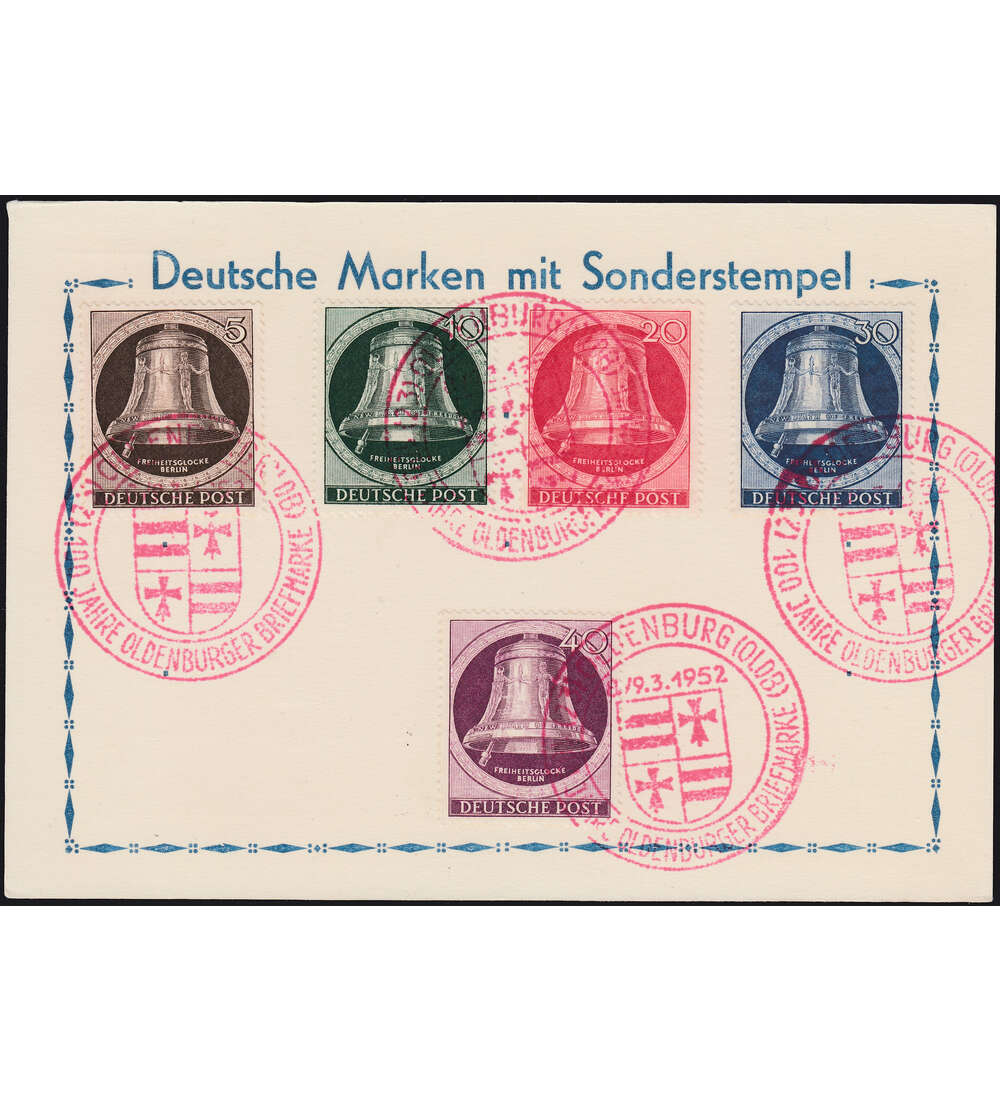 Berlin Glocke links Nr. 75 - 79 auf Sonderbeleg