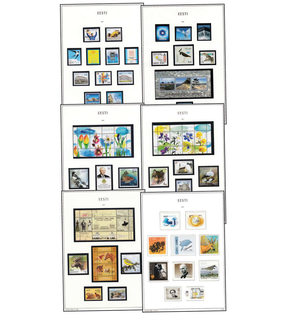 Estland 1991 - 2018 postfrisch im Vordruckalbum