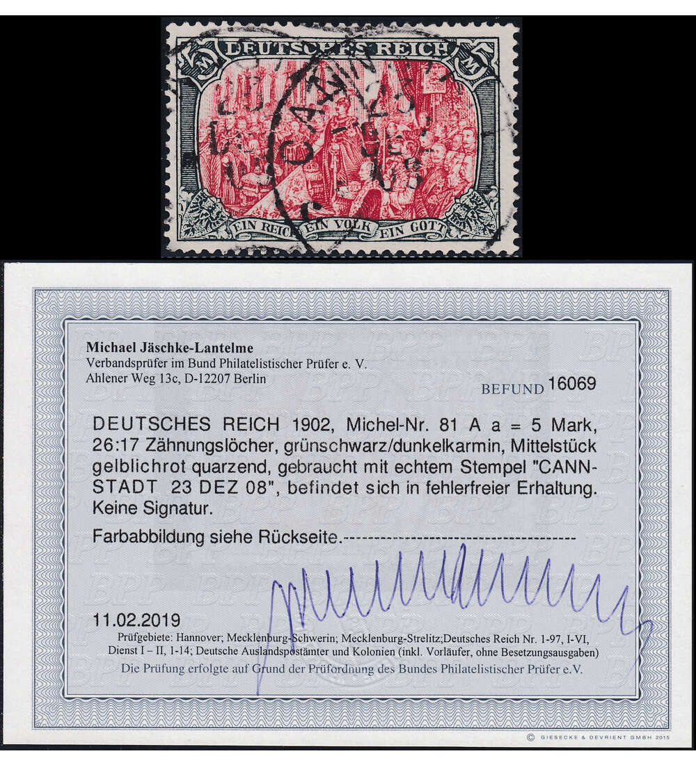 Deutsches Reich Nr. 81 A a gestempelt