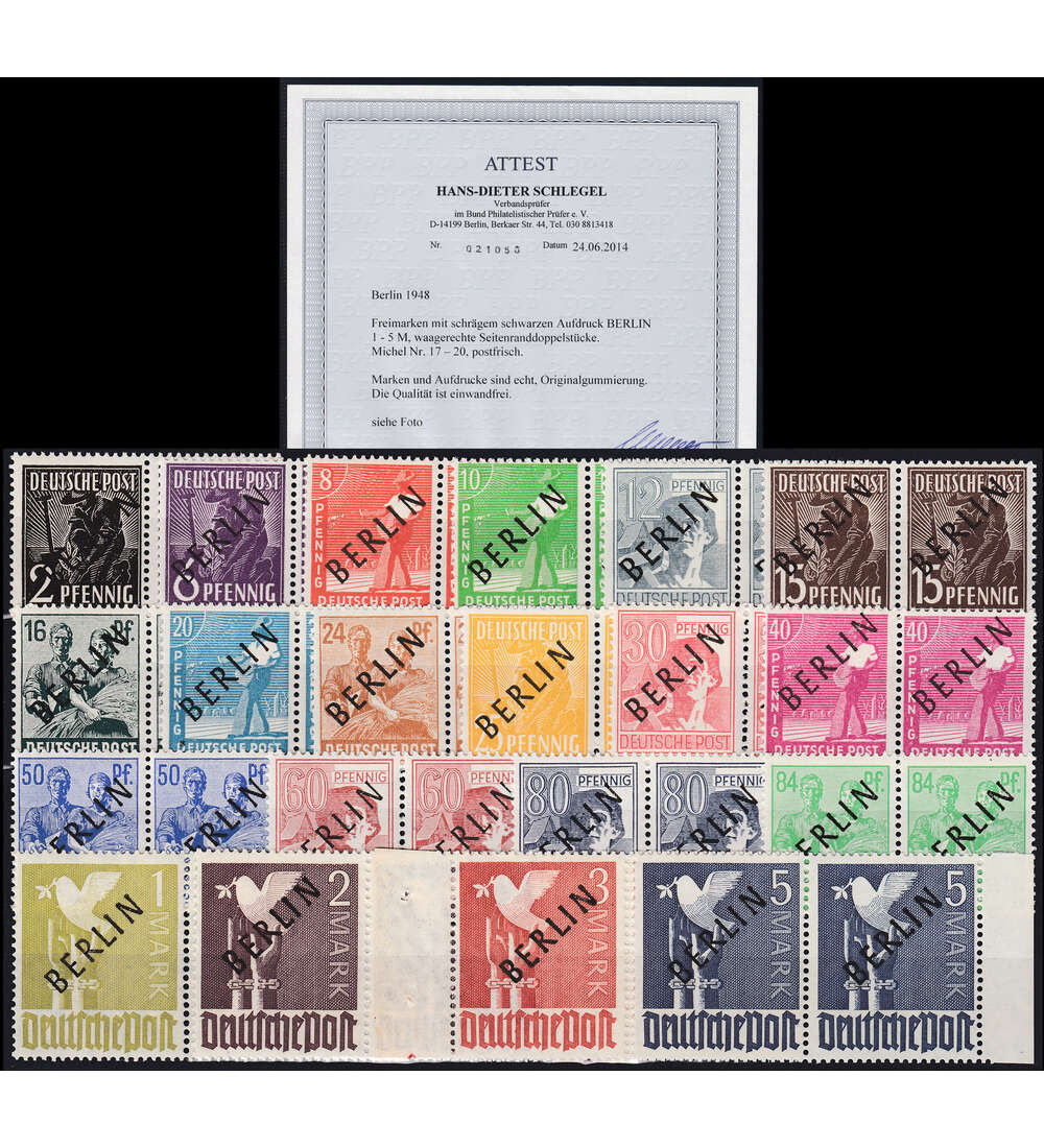 Berlin-Paare Nr. 1 - 20 postfrisch **